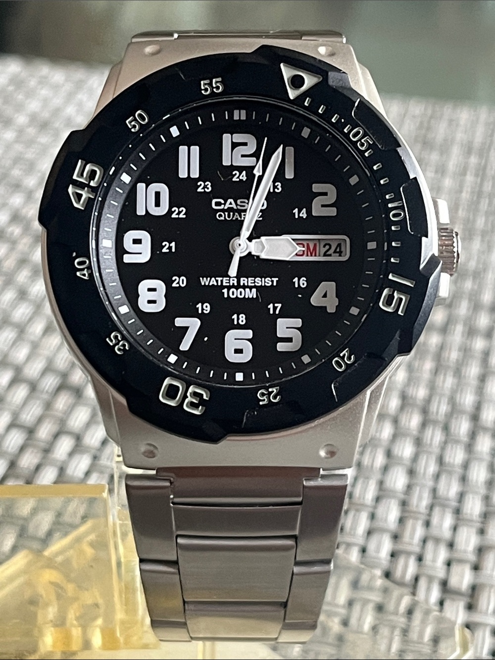 Casio Black and Silver Analog Sports Watch